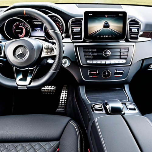 Home 10 Interior Luxury & Comfort**
"Luxurious car interior, Mercedes GLE Coupe, focus on comfortable leather seats, detailed stitching, elegant dashboard, ambient lighting, high-quality materials, creating a sense of relaxation and opulence, fully clothed interior, safe for work, appropriate content, professional automotive photography, perfect anatomy of the car interior, natural proportions, well-defined features, professional, modest."
**