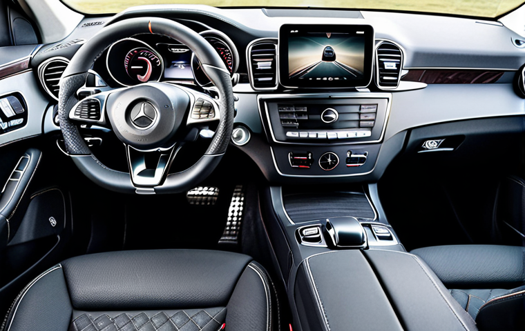 Interior Luxury & Comfort**

"Luxurious car interior, Mercedes GLE Coupe, focus on comfortable leather seats, detailed stitching, elegant dashboard, ambient lighting, high-quality materials, creating a sense of relaxation and opulence, fully clothed interior, safe for work, appropriate content, professional automotive photography, perfect anatomy of the car interior, natural proportions, well-defined features, professional, modest."

**